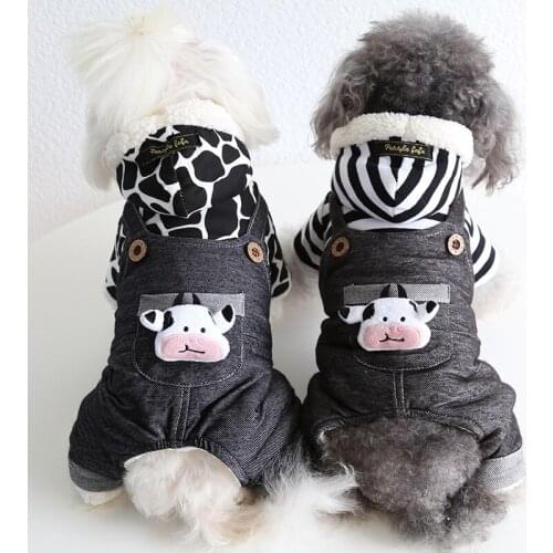 Warm Pet Clothes Four Leg Jumpsuit Winter Dog Clothing Coat Outfit Puppy Apparel Small Dog Costume Yorkies Bichon Pomeranian New