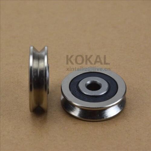 [V0630-8NJ]high loading metal steel chrome steel ball bearing wheel roller 6*30*8 metal V groove bearing