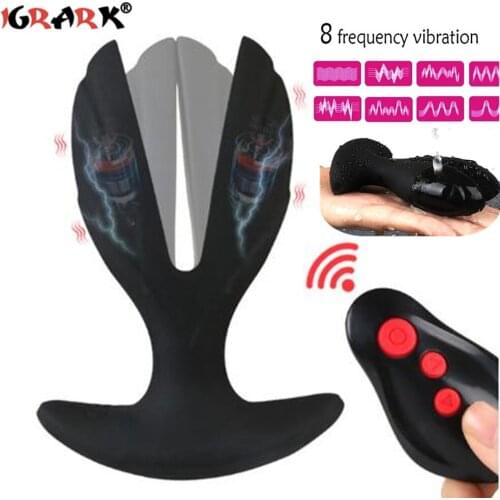 Electric Shock Vibrator Male Prostate Massager Wearable Anal Plug Wireless Remote Buttplug Anus Dilator Sex Toys For Couples