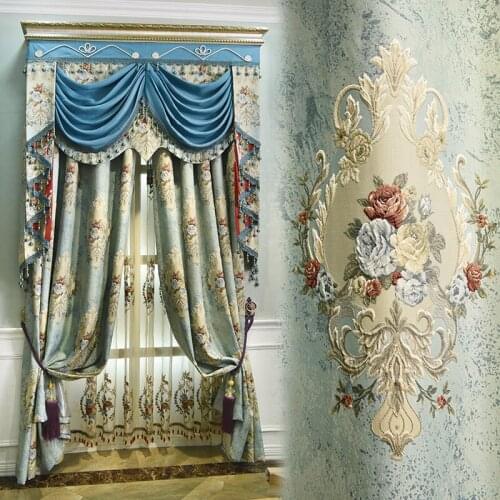 High Precision Curtains for Bedroom Villa Window Curtain for Living Room Embroidered Gauze Curtains 3D Floral Girl Curtains