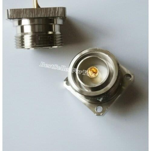 1Pcs 7/16 Din Female L29 Jack 4 Hole Panel Mount Connector Solder Cup flange