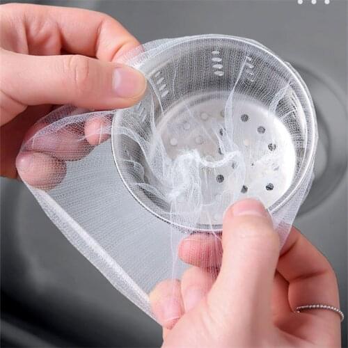100Pcs/Set Sink Filter Mesh Kitchen Trash Bag Prevent The Sink From Clogging Filter Bag For Bathroom Strainer Rubbish Bag