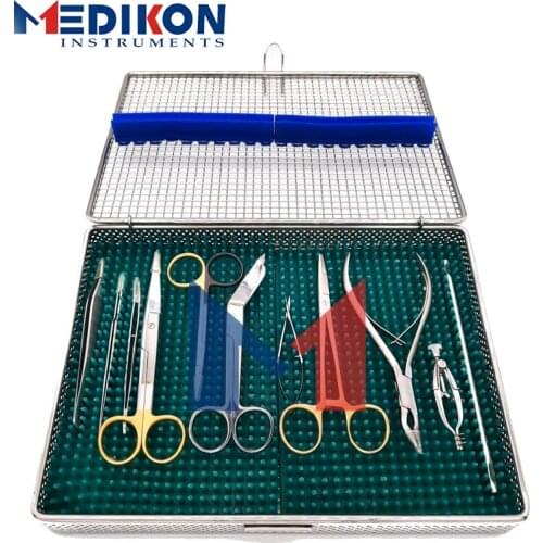 11 Pieces Advanced physiology surgery and dissecting kit Spaying procedure surgical instruments tools animal pet veterinary set