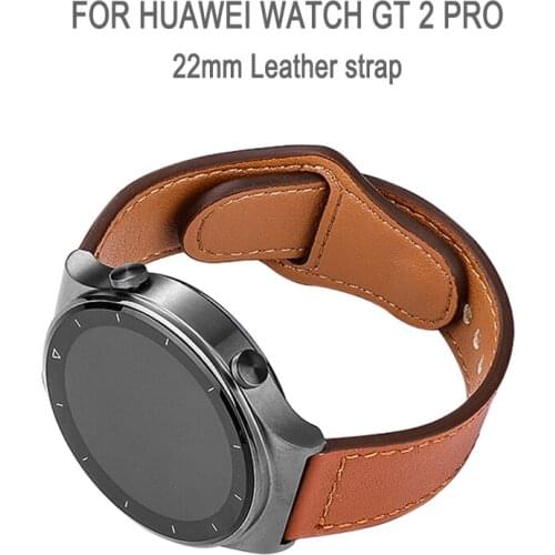 22mm Leather Watchband For HUAWEI Watch GT 2 Pro GT2 2e Strap For Samsung Galaxy Watch 46MM Gear S3 Amazfit GTR 47mm Accessories