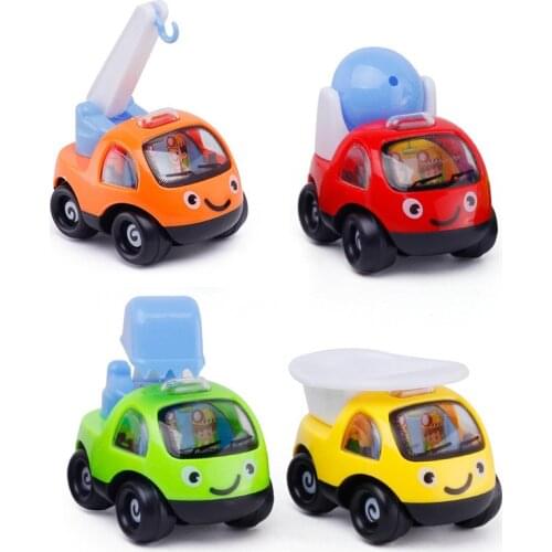 3Pcs/set Cartoon City Series Inertia Car Resistance To Fall Vehicle Education Toys Children Gifts For Children Under 6 Years Old