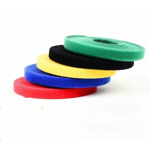5M Length /1CM Width Nylon Cable Tie Self-gripping Strap Stick Ties Computer PC TV Wire Management magic tape