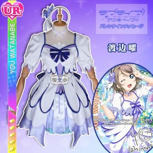 Anime cosplay 2019 Love live Sunshine Aqours Brightest Melody Watanabe You Cosplay costume lolita dress A
