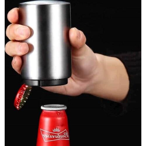 Automatic Beer Bottle Opener Stainless Steel Drinking Beverage Bottles Wine Openers Jar Opener Dining Bar Kitchen Gadgets