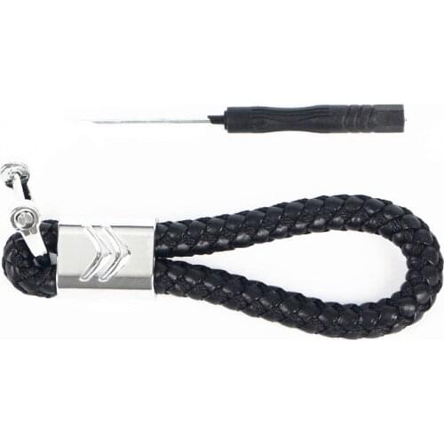 Car Styling 3D Metal Braided Rope Keychain Key ring For Citroen C4 Picasso C4L C3-XR C2 C3 C5 C6