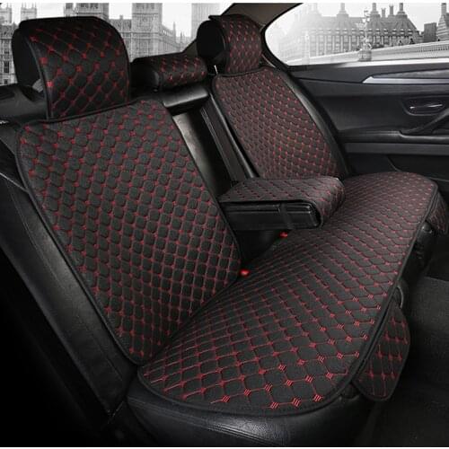 Flax Rear Car Seat Cover Breathable Plus Size Auto Seat Cushion Protector Back Seat Pad Mat With Backrest fit Car Suv Van