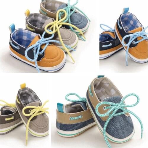 Baby Shoes Boy Girl Solid Sneaker Cotton Soft Anti-Slip Sole Newborn Infant First Walkers Toddler Casual Canvas Crib Shoes