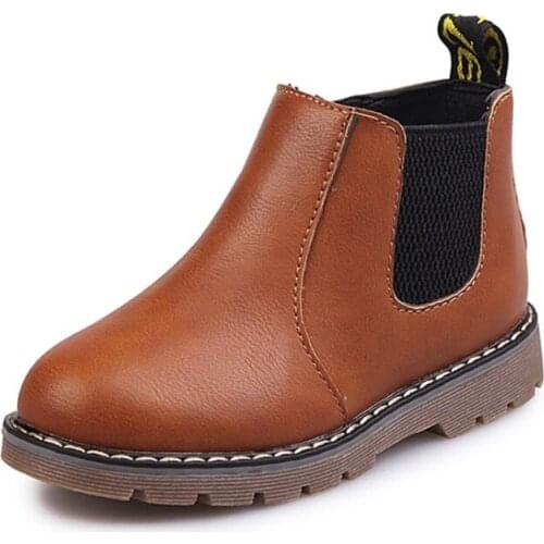 Children Snow Boots Autumn Winter Cotton Shoes Boys Girls Waterproof Non-slip Ankle Boots Kids Leather Boot Fashion Dropshipping