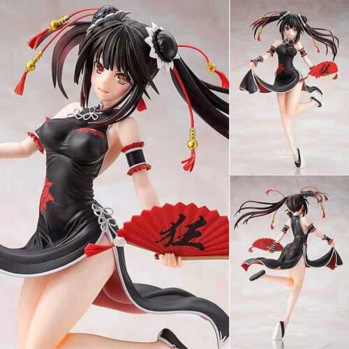 DATE A LIVE Ⅲ Tokisaki Kurumi Figure Sexy Chinese Cheongsam Hentai Anime PVC Sexy Girl Action Figure Sexy Anime Model Ornament