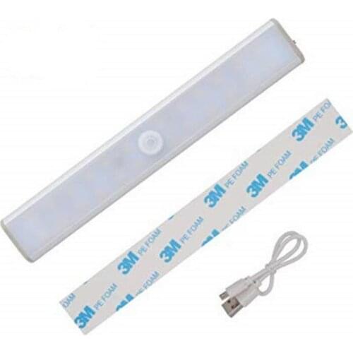 24 40 60 LED Closet Light USB Rechargeable Under Cabinet Lightening Stick-on Motion Sensor Wardrobe Light with Magnetic Strip