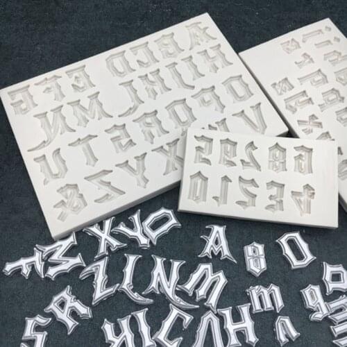 Halloween Letters & Numbers Mold Fondant Cakes Decor Tools Silicone Molds Sugarcrafts Chocolate Baking Tools Cakes Gumpaste Form