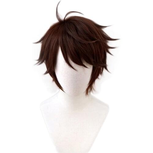 Haikyuu!! Aoba Johsai Toru Oikawa Tooru Brown Short Wig Cosplay Costume Heat Resistant Synthetic Hair Haikiyu Men Women Wigs