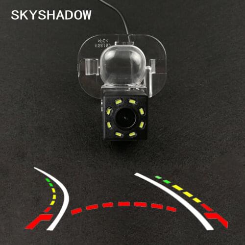 HD Wireless Car CCD Rear Camera Fisheye 4 8 12 led dynamic Track Night Vision bracket For Hyundai Verna Solaris Sedan Kia Forte