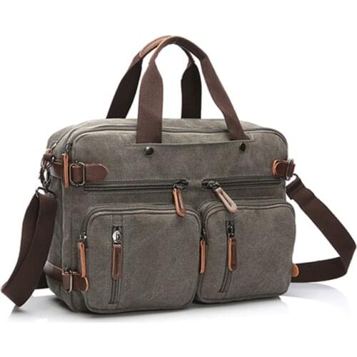 Canvas mens handbag messenger single shoulder backpack multifunctional business travel bag large capacity new duffel bag