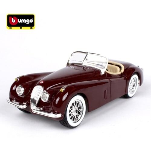 1:24 Bburago XK 120 retro Vintage cars Simulation alloy car model Toys Adult Collection Gifts Display Souvenir Show