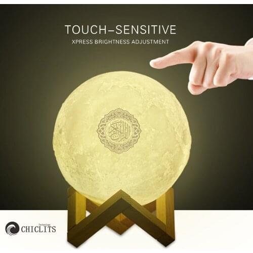 Quran Touch LED Night Light Wireless Bluetooth Speaker Muslim Speaker MP3 FM TF Card Radio Remote Control Lamp Home Decoration