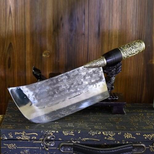 Longquan ghost hand-made kitchen knife hand-forged antique slicer retro sharp knife knife chef household kitchen knife