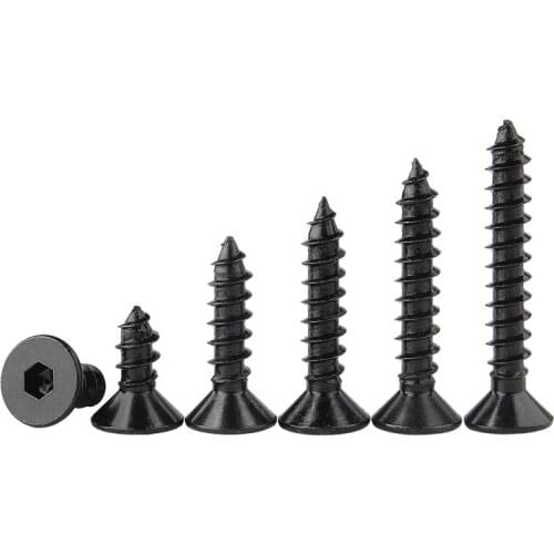 M5 M5*35/40/50 M5x35/40/50 8.8 Grade Black Carbon Steel Audio Model Cap Allen Head Inner Hex Hexagon Socket Self Tapping Screw