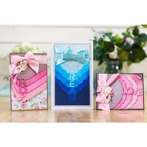 Letters Edges Metal Cutting Dies for Scrapbooking Decorative Stencils DIY Craft Album Card