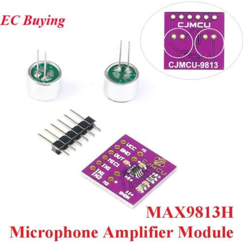 1pcs MAX9813H Microphone Amplifier Module CJMCU-9813 Fixed Gain Integrated Bias Dual Input Amplifier Module 4.5V to 5.5V