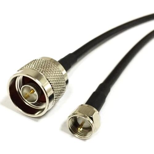 N type male plug to F type male Pigtail Cable adapter RG58 50cm/100cm Wholesale NEW