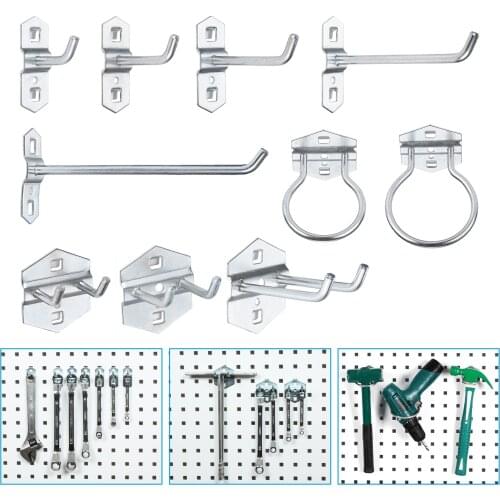 1PC Garden Bathroom Organizer Hooks Kitchen Storage Tools Wall-Mounted Hole Board Hook Hardware Tool Storage Rack Hanger Hook