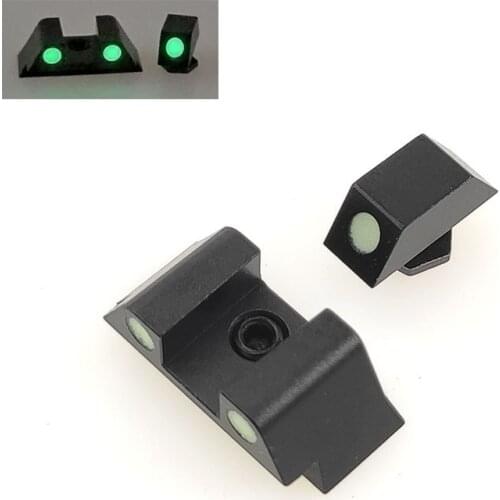 FTODSP Hunting Pistol Handgun Glow in the Dark Night Sights Front and Rear Sight Set For Glock 42 &43, 43X,48,48X