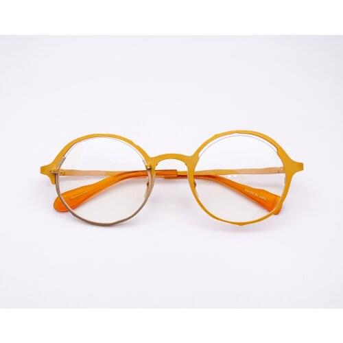 Belight Optical Japan Design Titanium Irregular Shape Glasses Frame Men Women Prescription Eyeglasses Retro Eyewear MM-0052
