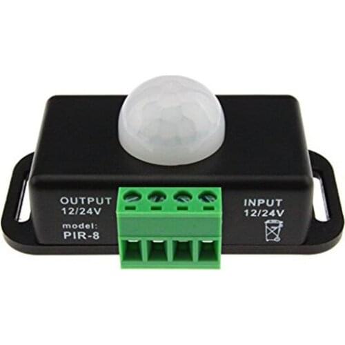 PIR8 Motion Sensor Light Switch ON OFF For LED strip light IR Infrared Detector Sensor Controller DC12V-24V