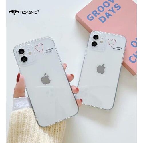 Fully Protected Lens Love Phone Case for iPhone 12 11 Pro Max XR Xs MAX Soft Smile Heart Case for iPhone 6s 7 8 Plus Cover Funda