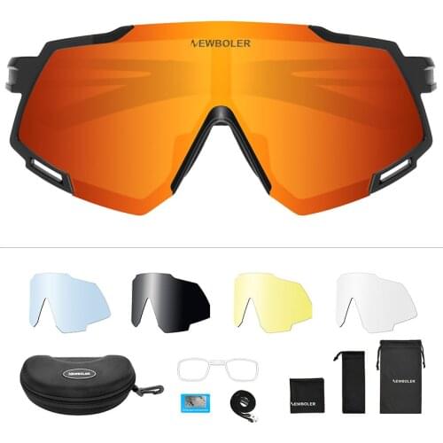 NEWBOLER 2019 Night Vision Polarized Fishing Glasses For Man Women Eyewear Cycling Sunglasses 5 Lens Driving Glasses