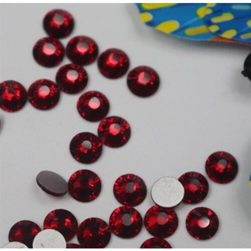 Size s10 siam Glitter Rhinestones Non Hot Fix FlatBack Strass Sewing & Fabric Garment Rhinestone Nail Art Stone
