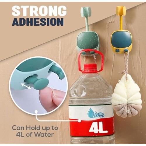 Self Adhesive Shower Head Bracket Plus Hooks Universal Shower Head Holder Punch-Free Bathroom Bracket Adjustable JS22