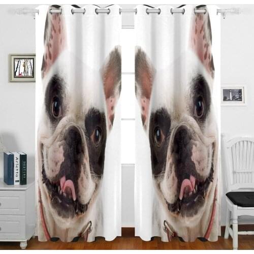 Cat And Dog Curtains Drapes Panels Darkening Blackout Grommet Room Divider for Patio Window Sliding Glass Door 55x84 Inches