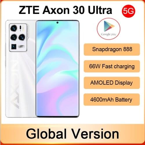 Original ZTE Axon 30 Ultra 5G Smartphone Snapdragon 888 Fast charging 66W 4600mAh Battery Android 11 AMOLED Display Mobile Phone