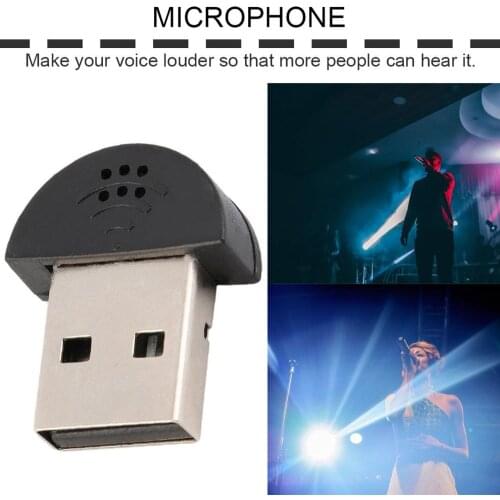 Super USB Mini Light weight USB 2.0 Microphone MIC Audio Adapter 100-16kHz for PC Notebook Laptopest