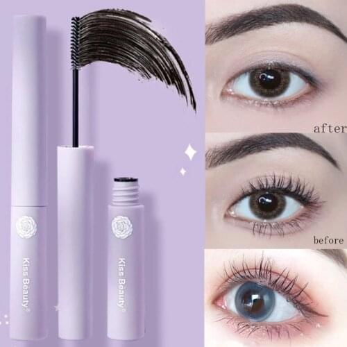 Fine Head Mascara Lengthening Thick Curly Small Brush Water and Sweat Resistant Lashes No Caking No Smudging Makeup Cosmetics