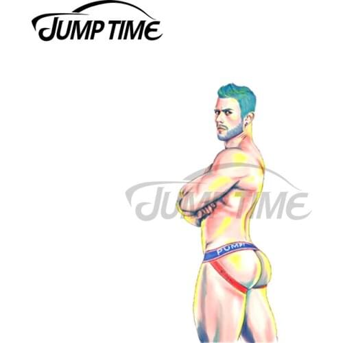Jump Time 13 x 5.2cm For PUMP! LGBT Car Stickers Repair Car Decal Suitable For VAN ATV SUV Scratch-Proof Laptop Decoration