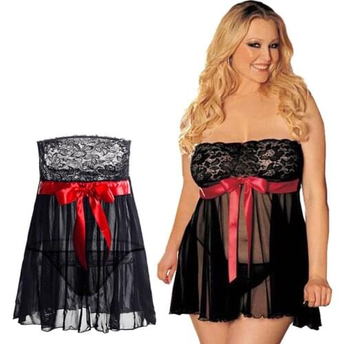 2018 NEW Women Sexy Black Bow Slips Ladies Backless Sexy Lace Mesh Full Slips