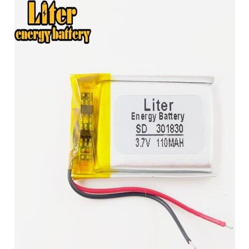 Best battery brand MP3 MP4 3.7V lithium 301830 031830 110mah Bluetooth cell recorder Sound card