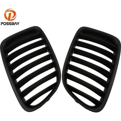 POSSBAY Auto Car Front Center Wide Kidney Hood Grille Grills for BMW X1 E84 25iX/28i 2009-2015 Pre-facelift External Accessories