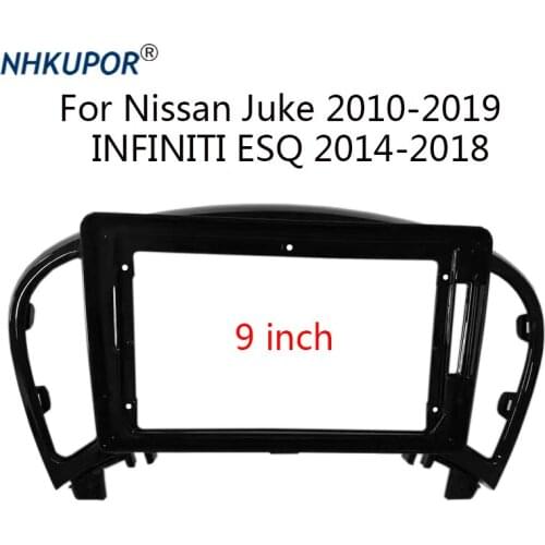 Car Radio Fascia for Nissan Juke/ INFINITI ESQ Auto Stereo Dash Plastic Panel Frame Kit Trim Center Console Holder Cable Harness