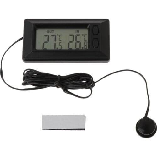 Auto Car LCD Digital Display Indoor Outdoor Thermometer Meter With 1.5m Cable