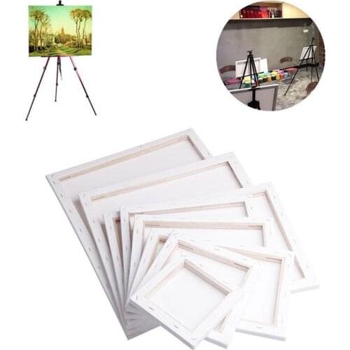 Rectangle White Blank Rectangle Canvas Board Wooden Frame Art Artist Oil Acrylic Paints Home Decoration Durable Canvas + Wood