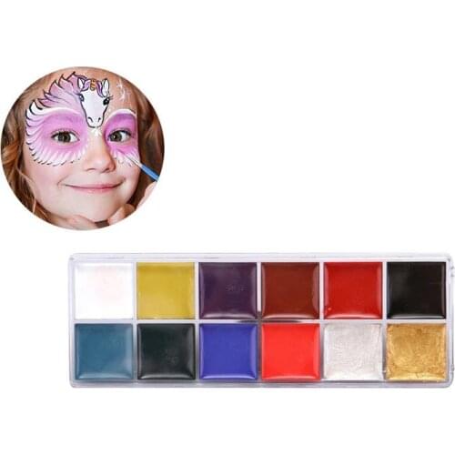 Kids Makeup Girls Toys 12 Colors Pretend Play Toys Cosmetics Make Up Set Box Washable Flash shine Face Body Paint For Party