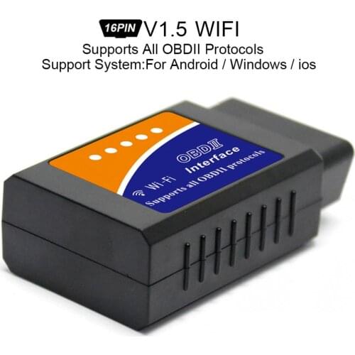 ELM327 V1.5 Chip Super Mini WiFi Scanner Wireless Interface Auto V03HW-1 Interface Code Readers Diagnostic Tool OBDII Protocols